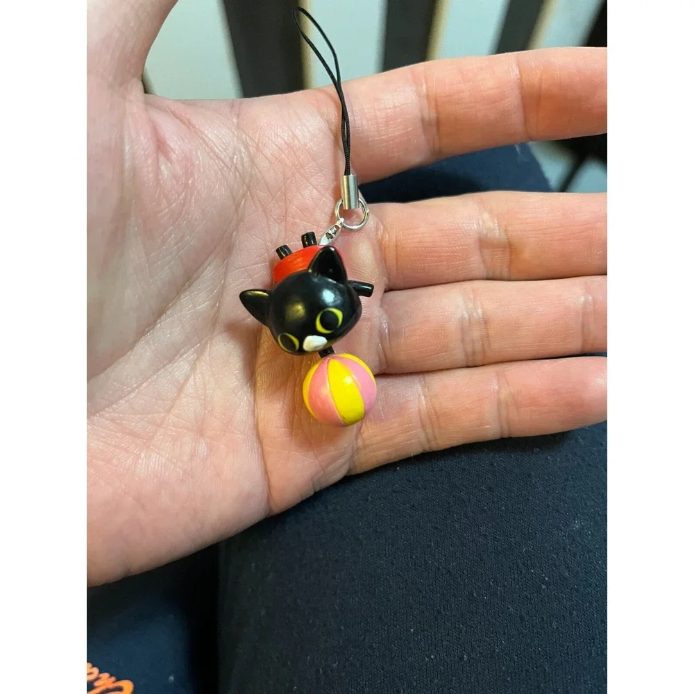San-X Kuro the Black Cat Circus Juggler Charm Keychain